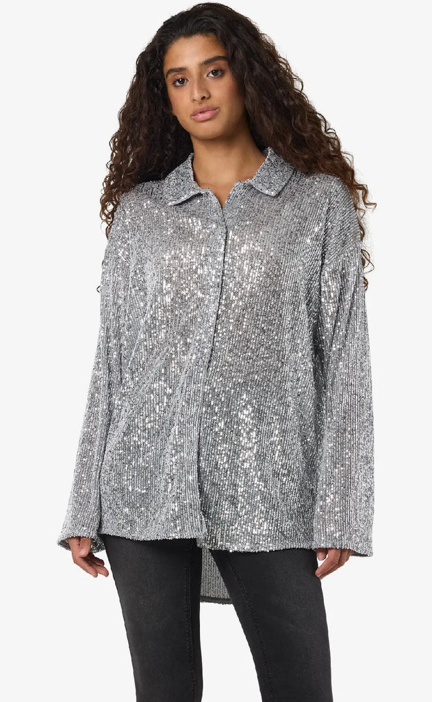 Noisy May Skjorte - Scarlet - Silver