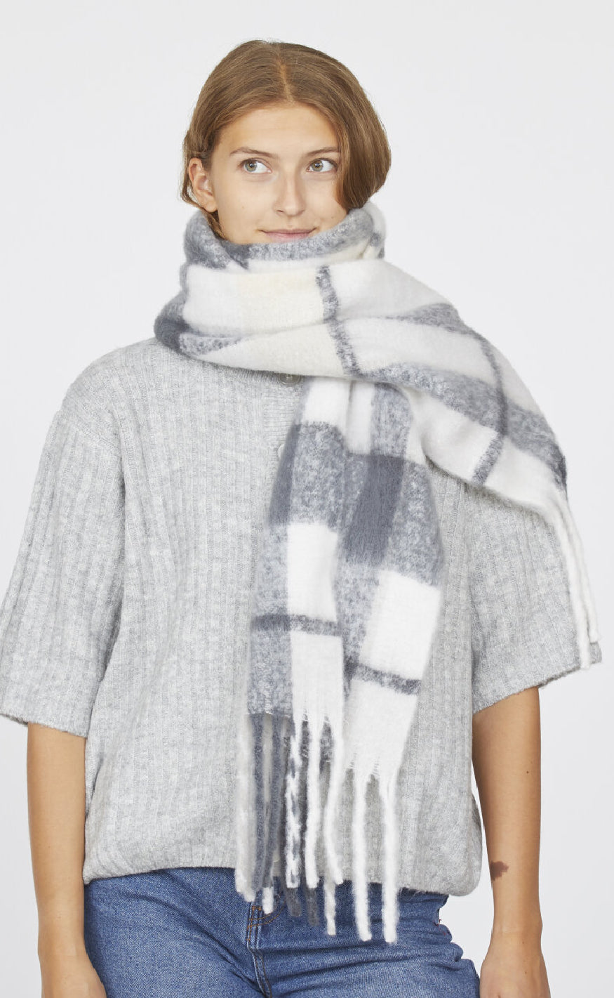 Sisters Point Skjerf - Scarf-497 - Grey Check