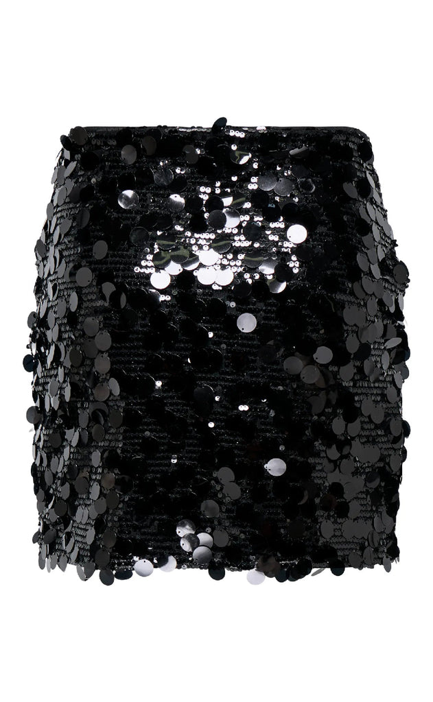 ONLY Skjørt - Jadel - Black w. Silver Sequins