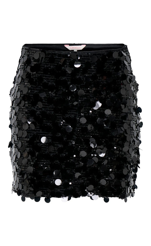 ONLY Skjørt - Jadel - Black w. Silver Sequins