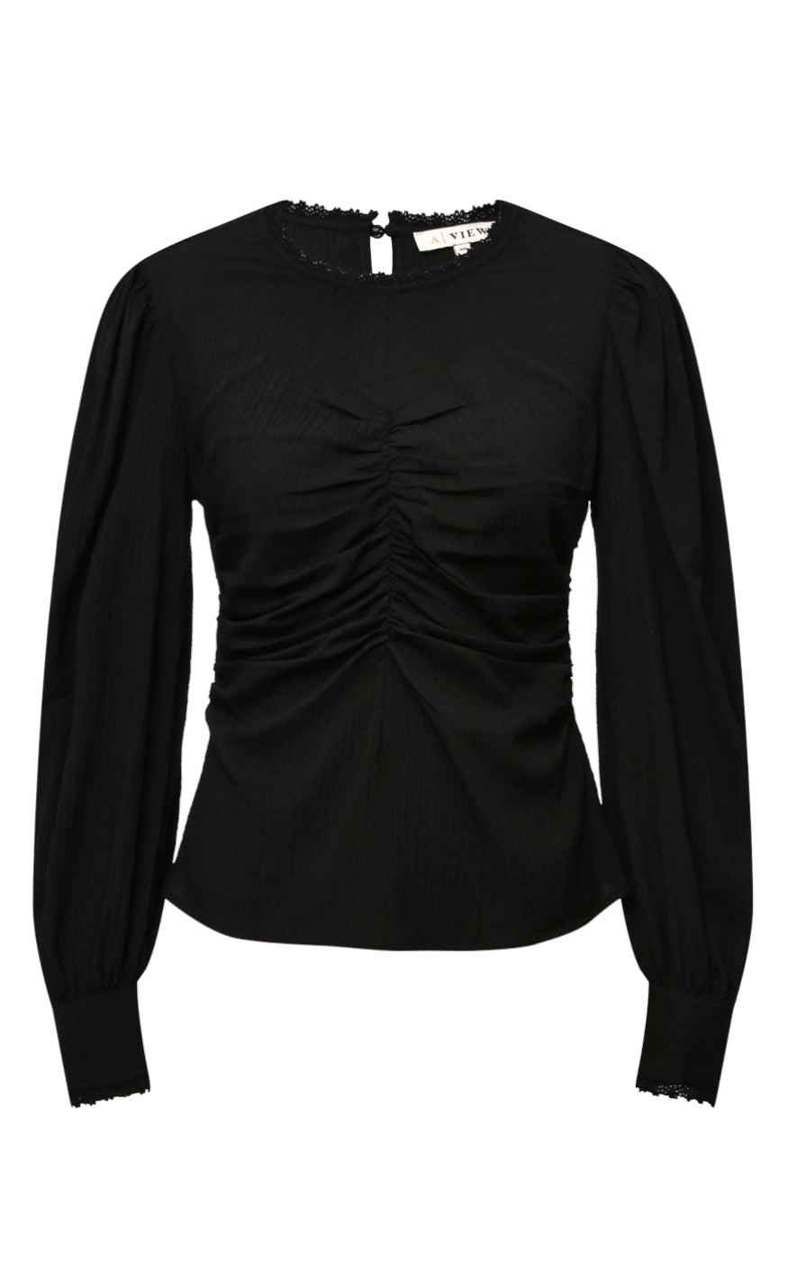A-View Bluse - Selene - Black