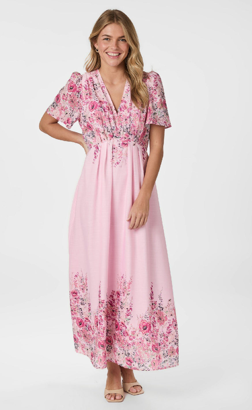 Neo Noir Kjole - Serna Flower - Light Pink