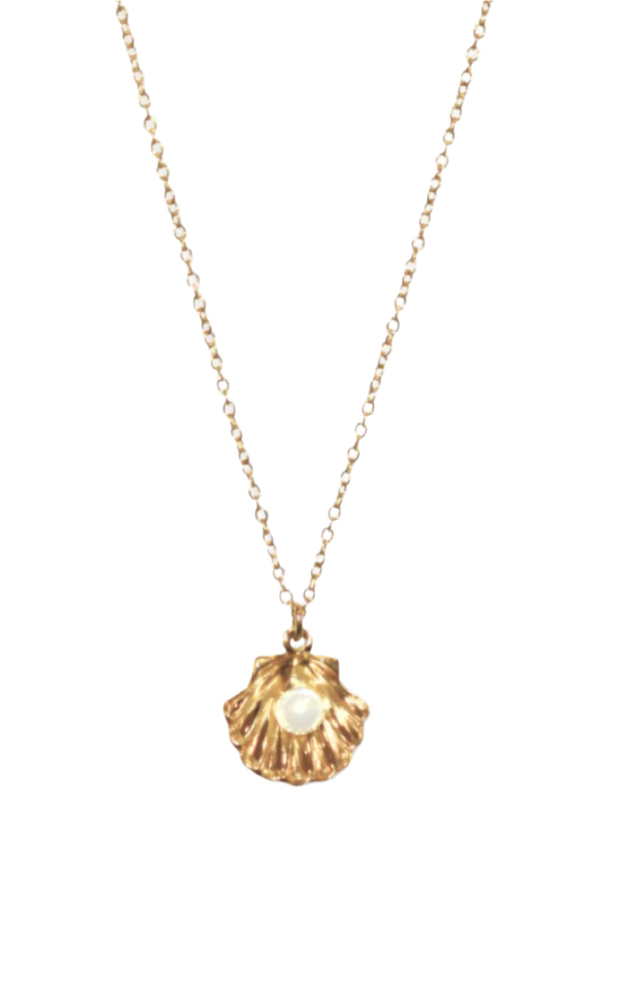 Smykkeli Copenhagen Halskjede - Shiny Shell - Gold Colour