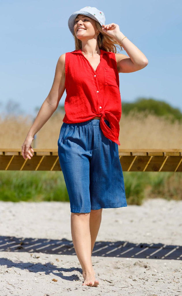 Black Colour Shorts - Pueblo - Jeans Blue