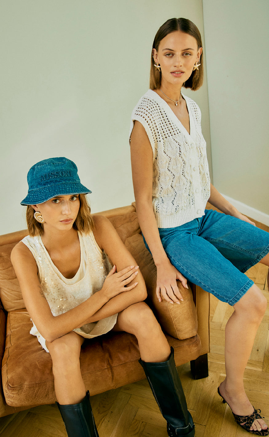 Freequent Shorts - Cinda - Medium Blue Denim