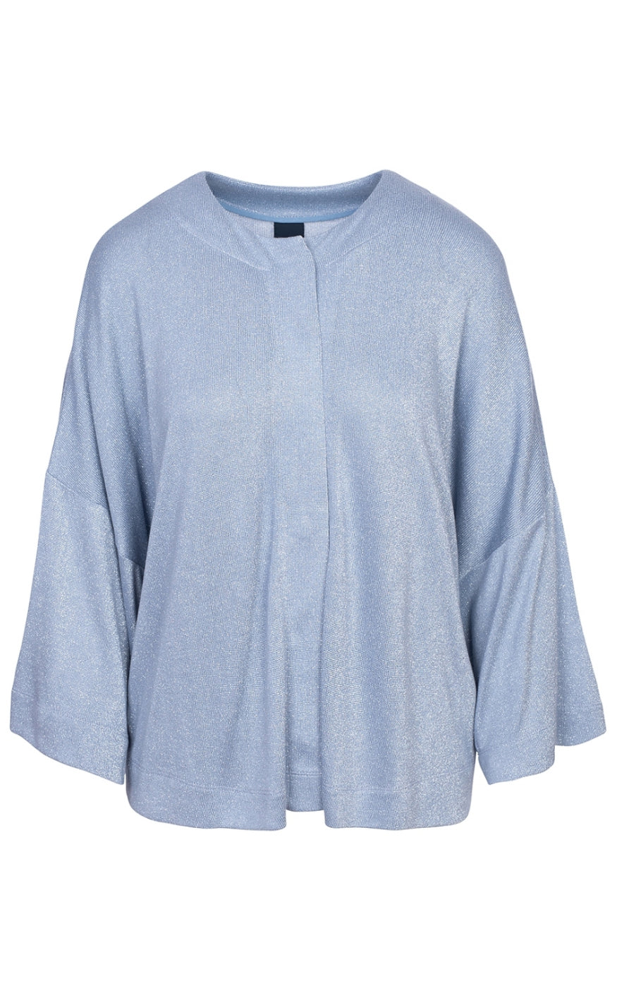 One Two Luxzuz Cardigan - Juliana - Silver Blue