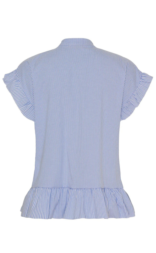 Marta Du Chateau Bluse - Lia - Sky Blue Print