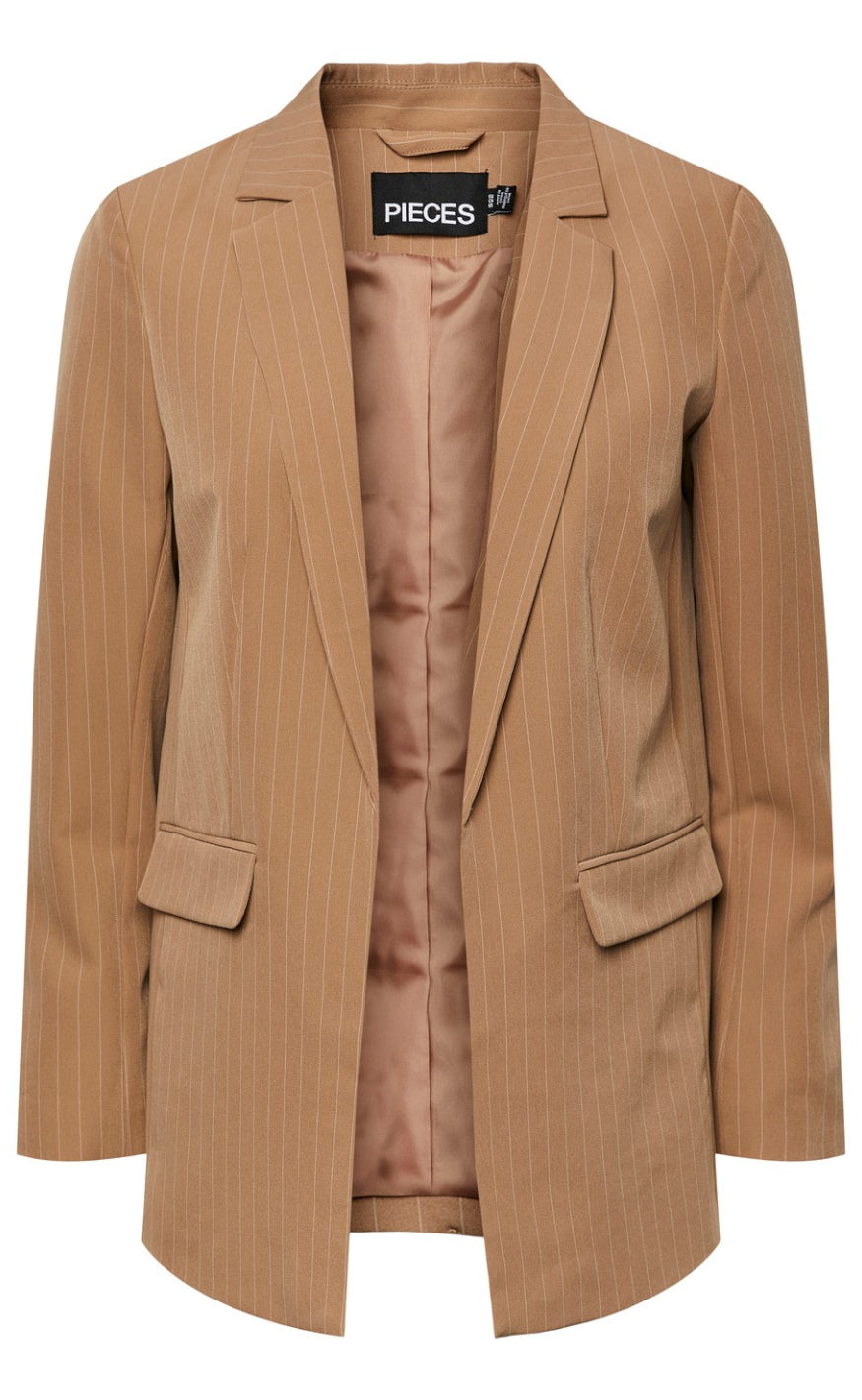 Pieces Blazer - Bossy - Silver Mink/Pinstripe