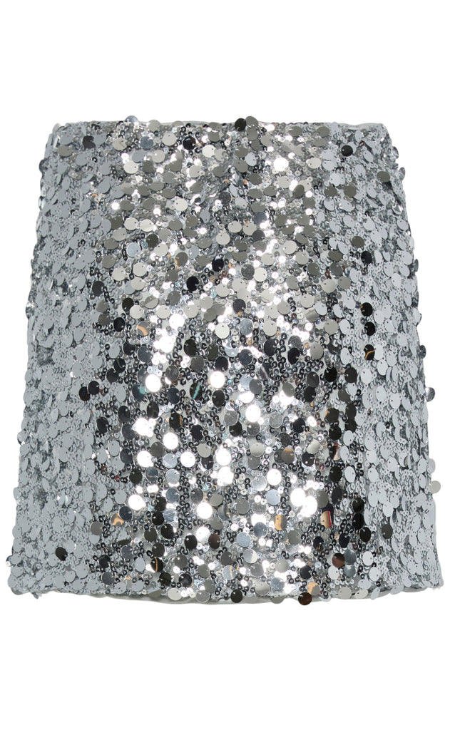 Pieces Skjørt - Disco - Silver Sequins