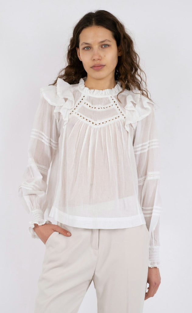 Neo Noir Bluse - Simkie S Voile - White