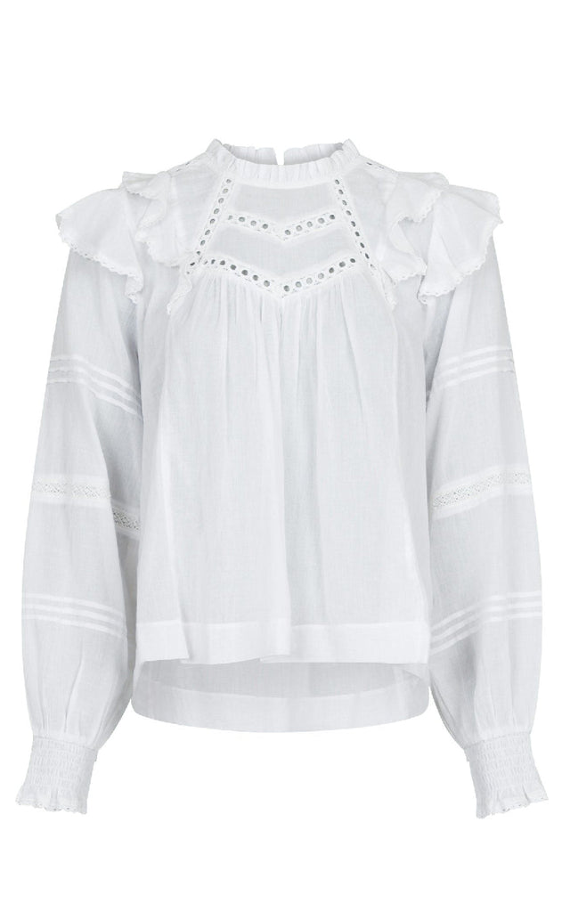 Neo Noir Bluse - Simkie S Voile - White