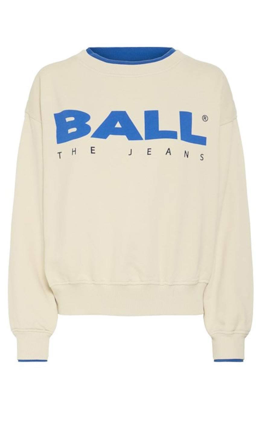 BALL Original Sweatshirt - Simona - Birch w. Oympia Blue