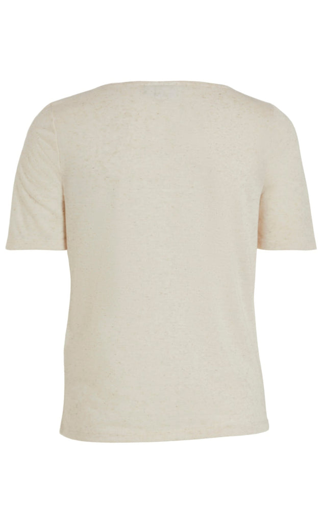 VILA T-Shirt - Sina V-Neck - Birch/Melange