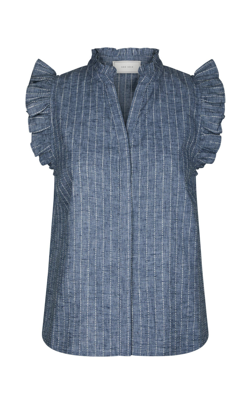 Neo Noir Topp - Siona Emb - Blue