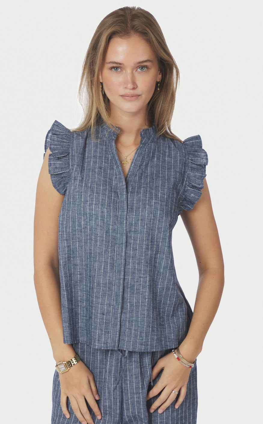 Neo Noir Topp - Siona Emb - Blue
