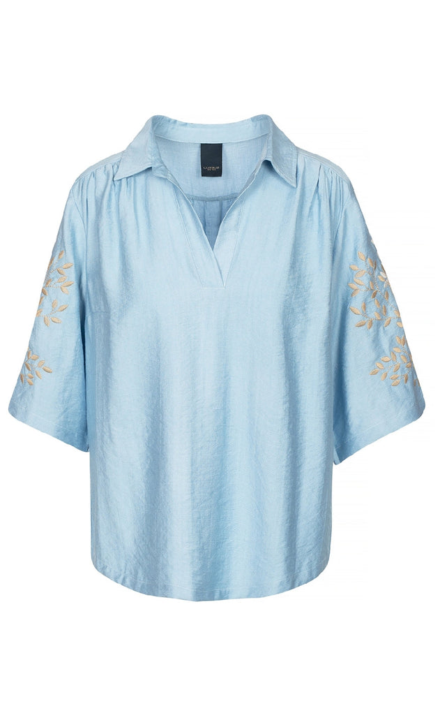 Luxzuz Bluse - Siwa - Chambray Blue