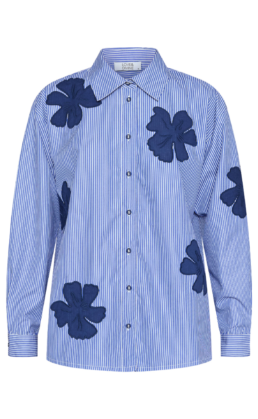 Love & Divine Skjorte - Love1426-3 - Blue Flower