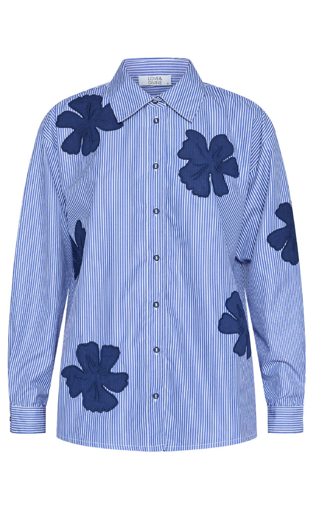 Love & Divine Skjorte - Love1426-3 - Blue Flower