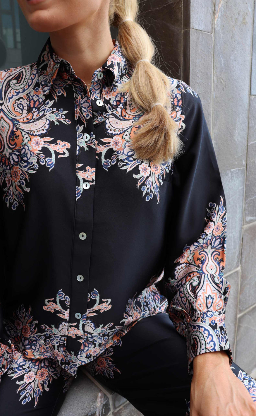 Liberte Skjorte - Wenneise - Black Paisley