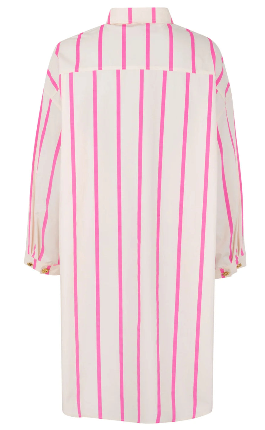 Cras Skjorte - Flax - Pink Stripe