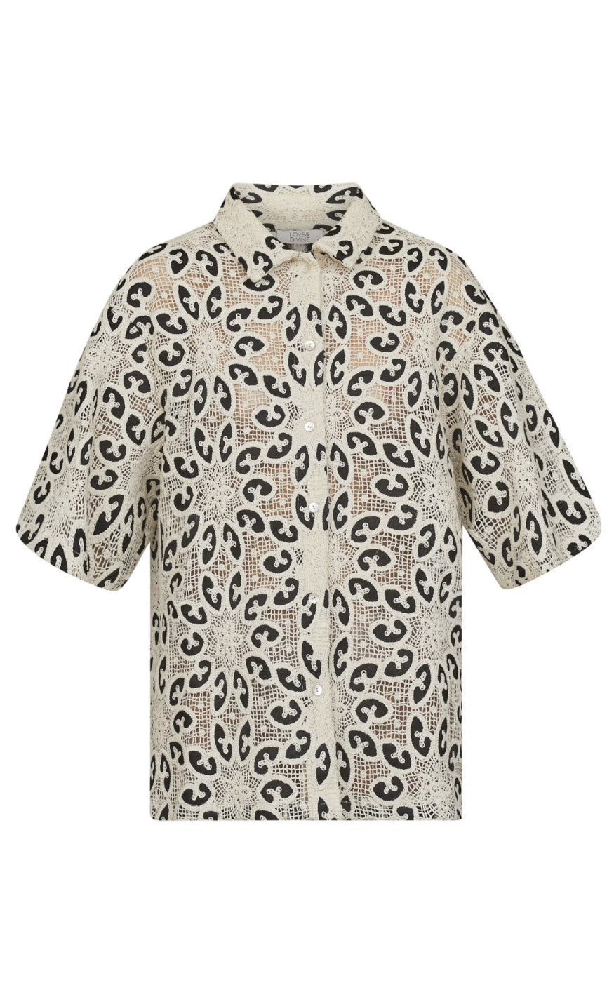 Love & Divine Skjorte - Love1092 - Cream/Black