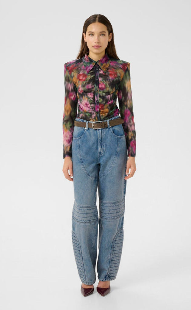 Gestuz Skjorte - Fadia - Red Faded Flower