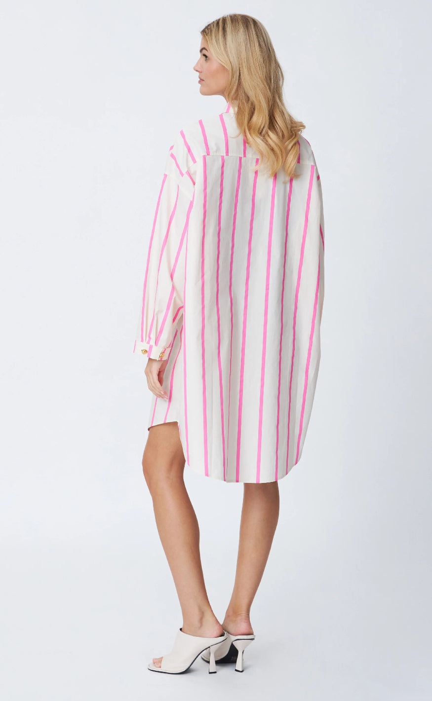 Cras Skjorte - Flax - Pink Stripe