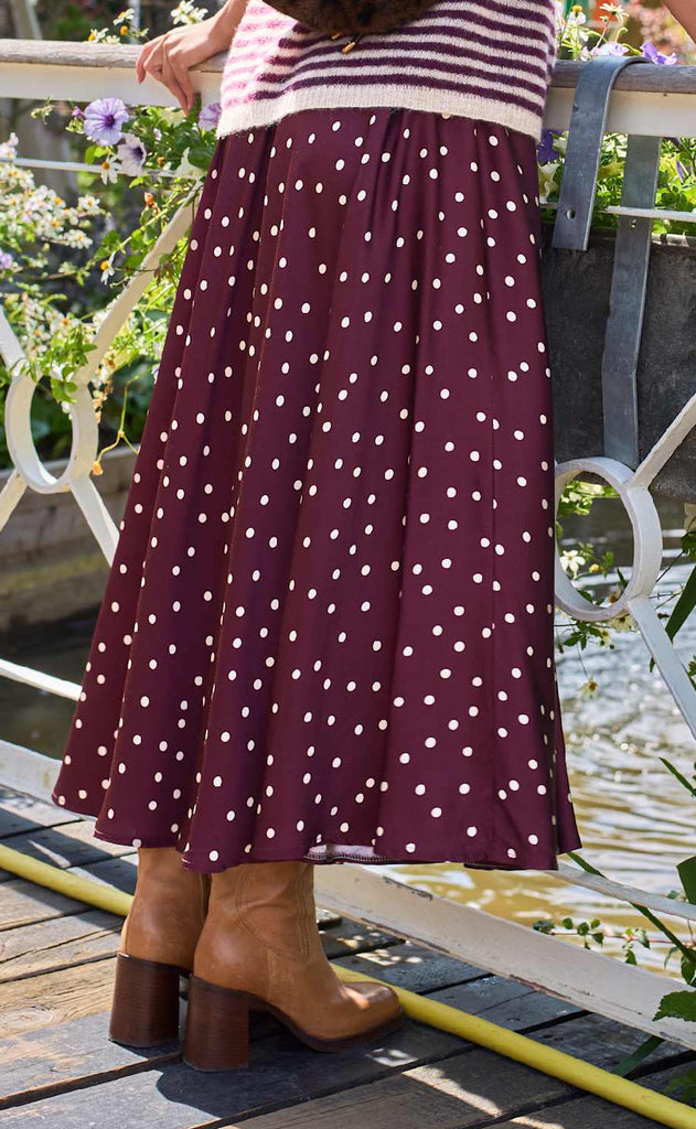 Black Colour Skjørt - Valery - Plum