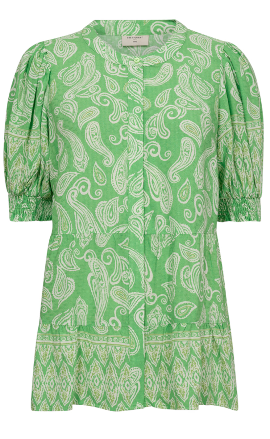 Freequent Skjorte - Adney - Bud Green W. Tofu