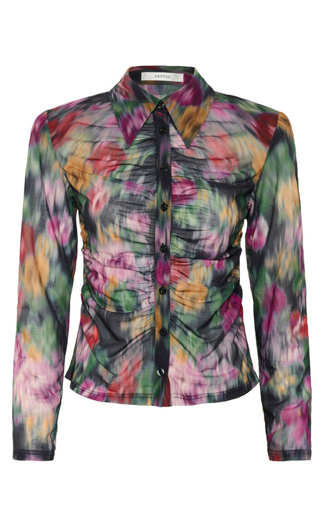 Gestuz Skjorte - Fadia - Red Faded Flower