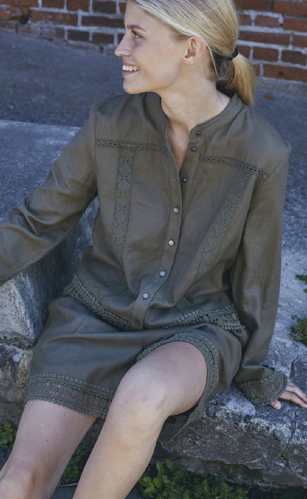 Sisters Point Skjorte - Ejba-SH - Khaki Mel.