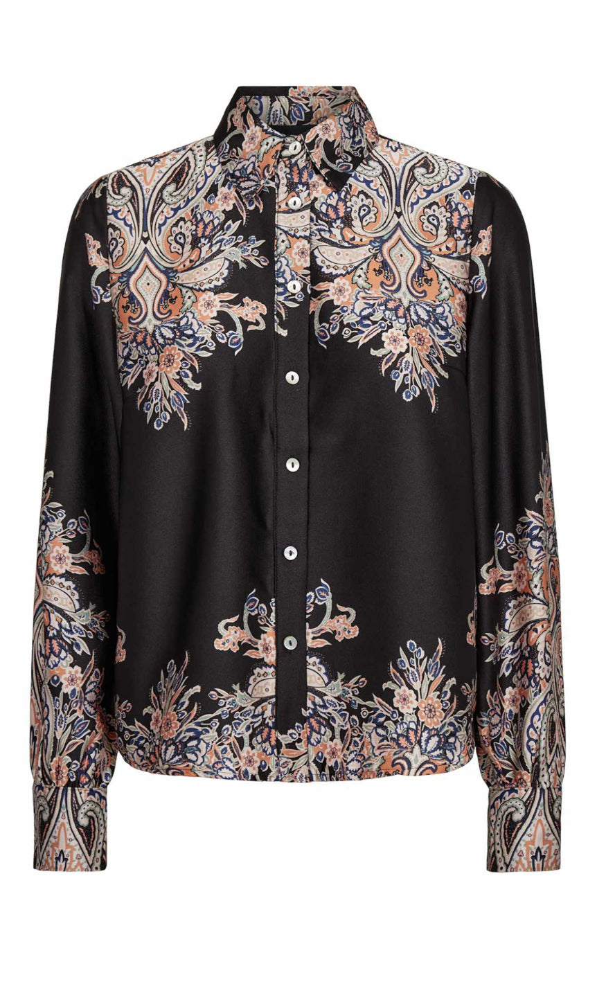 Liberte Skjorte - Wenneise - Black Paisley