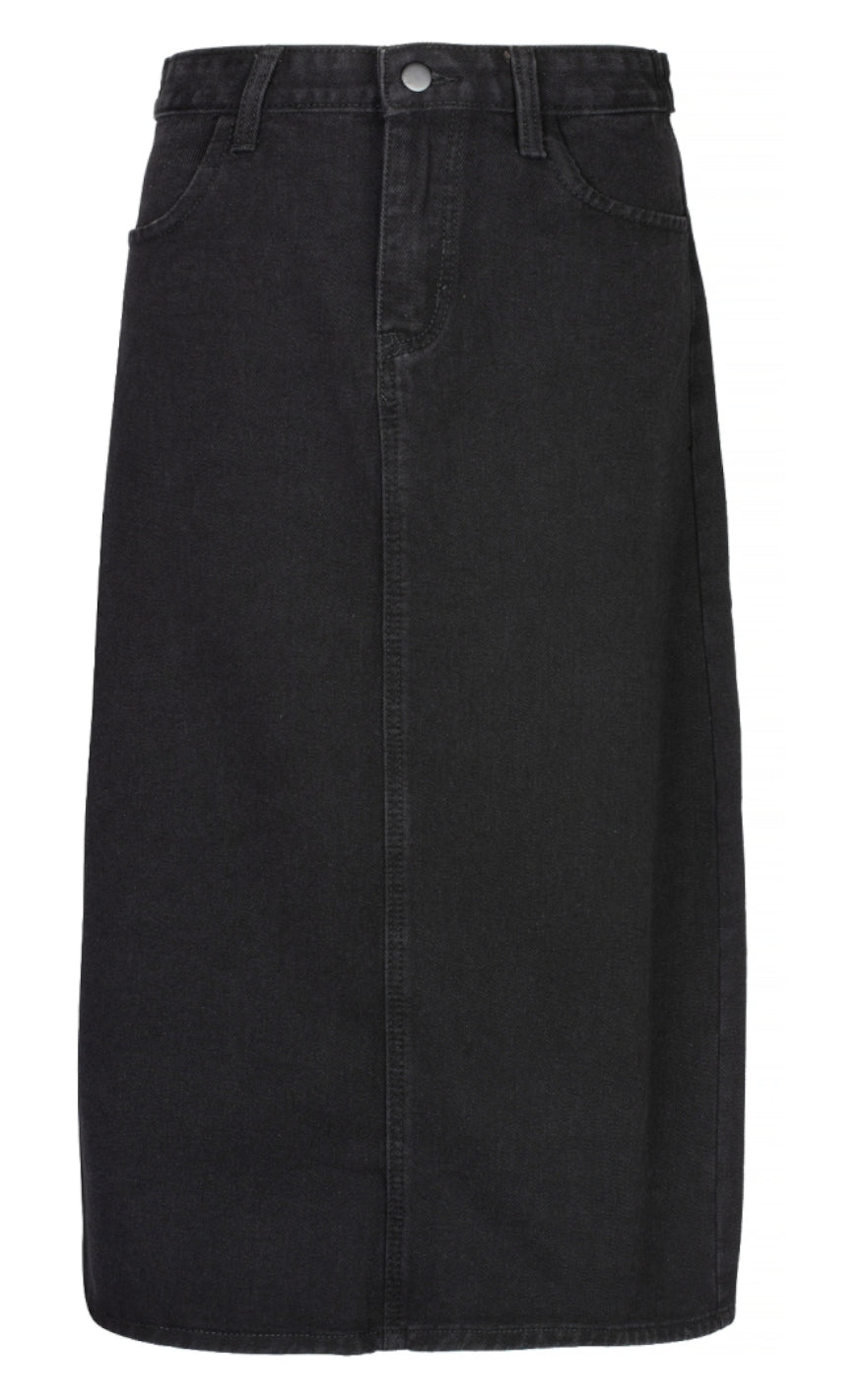 One Two Luxzuz Skjørt - Jeansor - Black