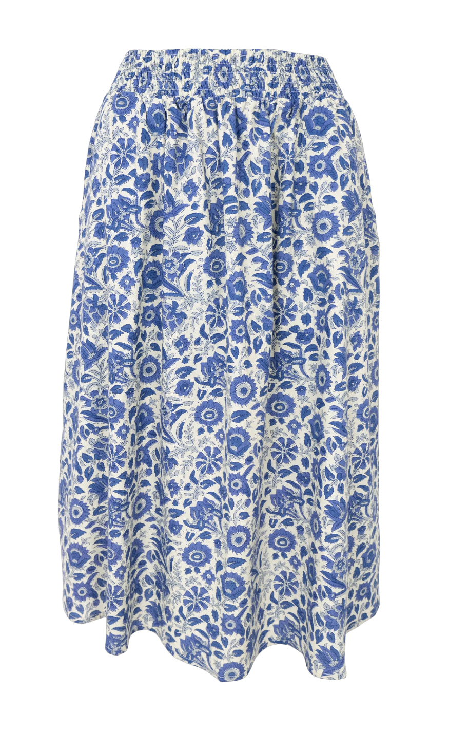 Black Colour Skjørt - Flora - Royal Blue