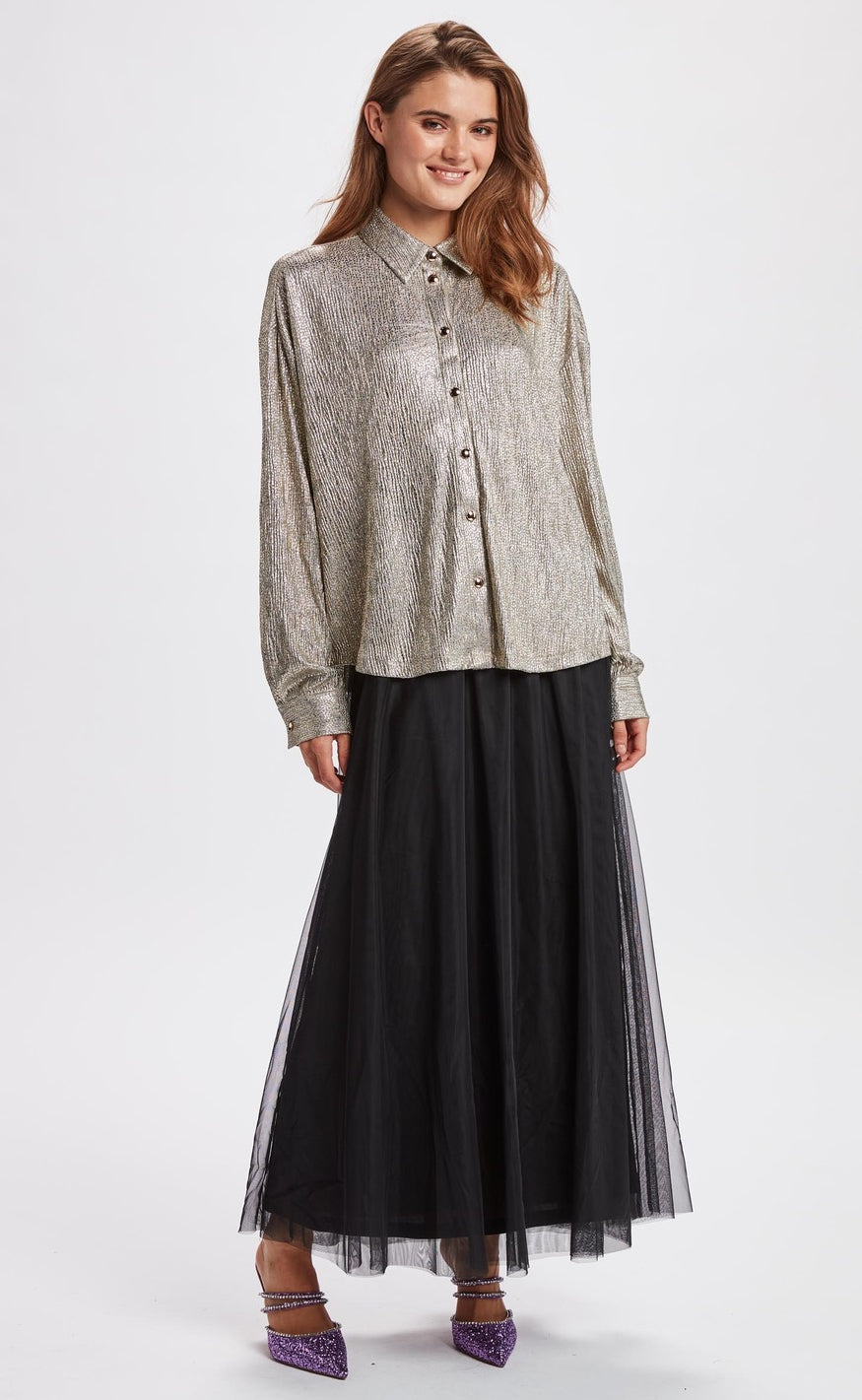 Nümph Bluse - Ydun - Silver
