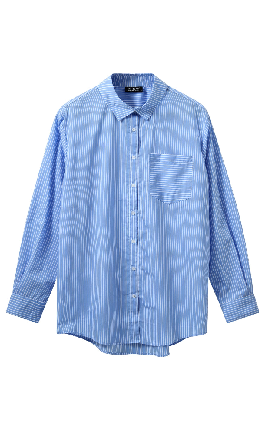 H2O Skjorte - Rønne Essential - Sky Blue/White