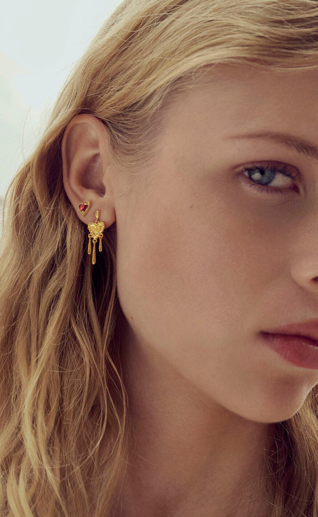 Maanesten Øreringer - Lina Rosa  - Gold Colour