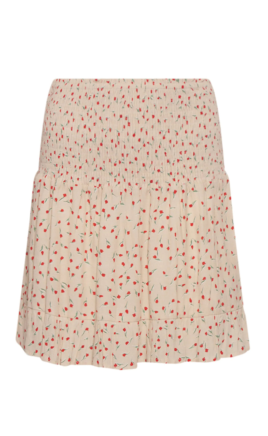 Noella Skjørt - Renata - Cream/Red Mini Flower
