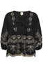 Gossia Bluse - Sofja - Black/Sand