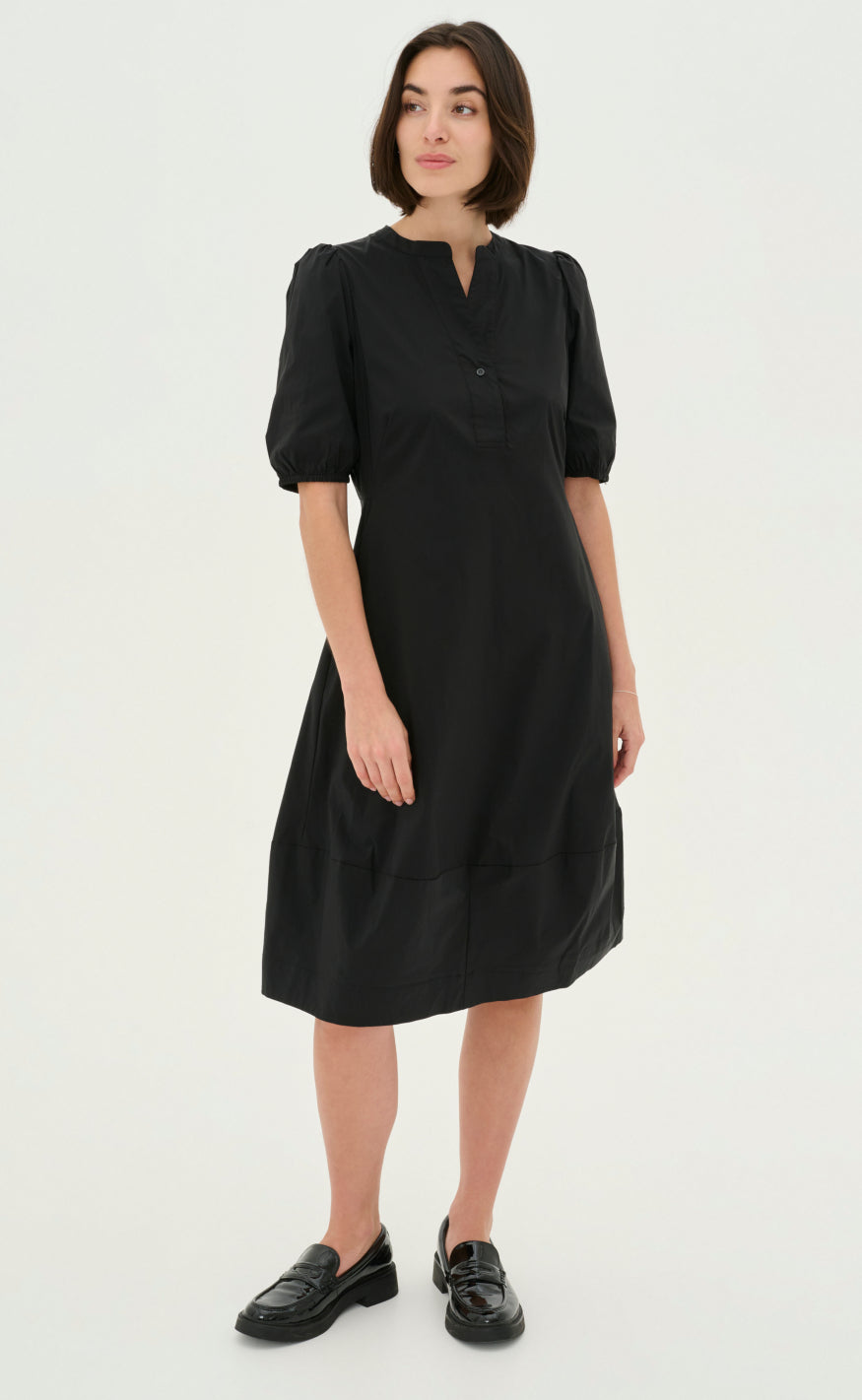 Culture Kjole - Antoinett SS Placket - Black
