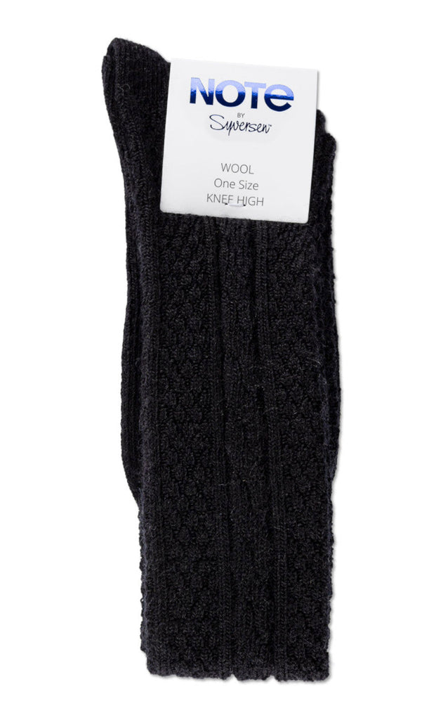 Oroblu Strømper - Note Wool Cable Knee High - Black
