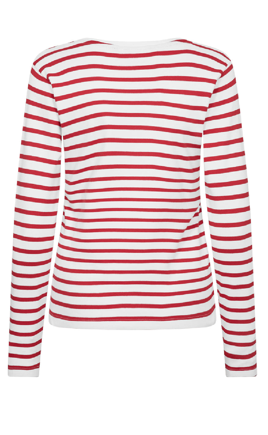 Freequent Bluse - Famila - Star Off-White w. True Red