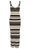Gestuz Kjole - Stela - Black/Birch striped
