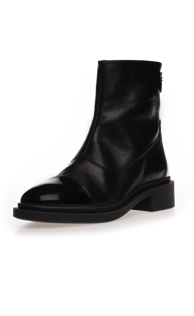 Copenhagen Shoes Støvler - As You See - Black W. Patent Toe