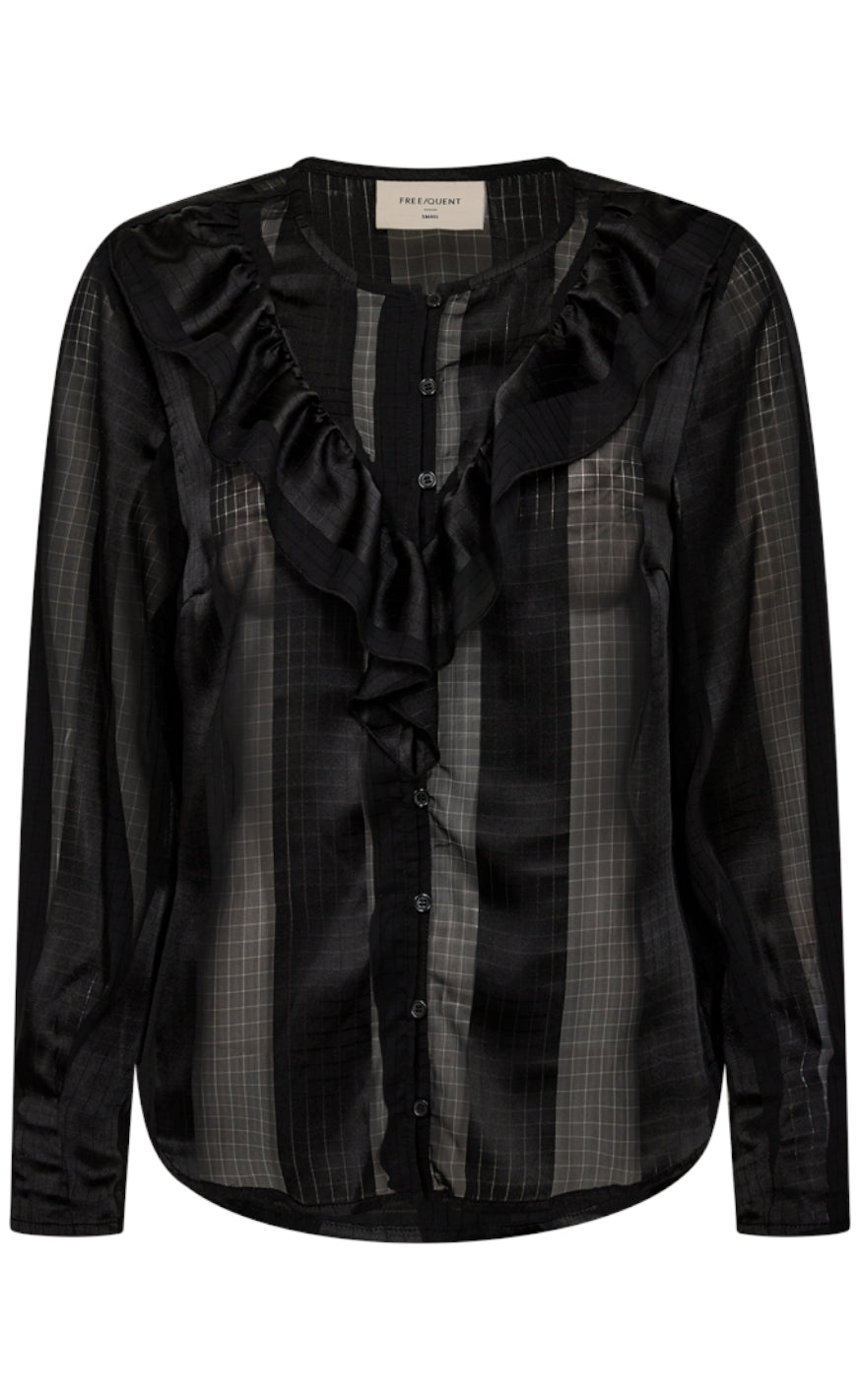 Freequent Bluse - Straba - Black