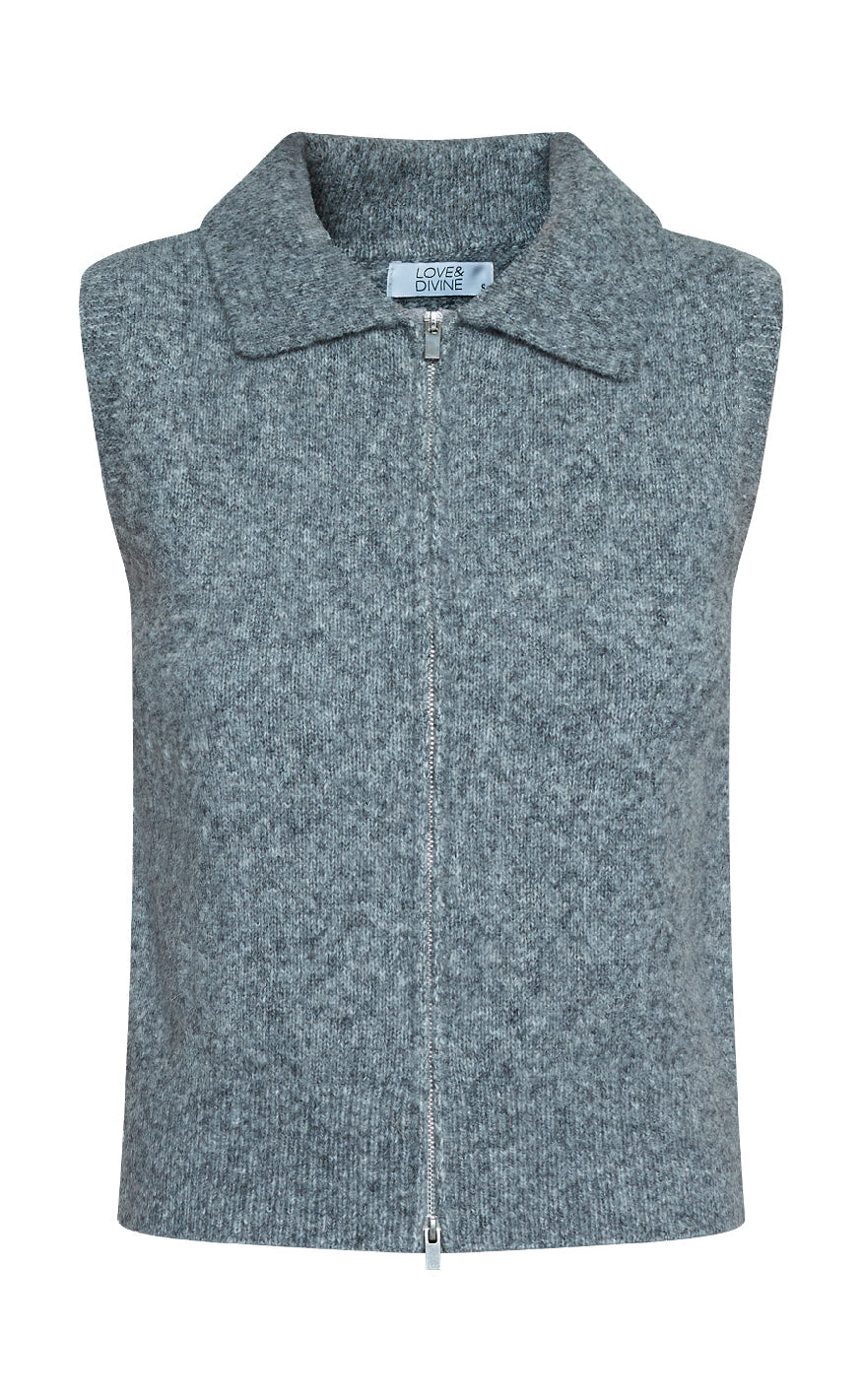 Love & Divine Vest - Love1454 - Grey Mel