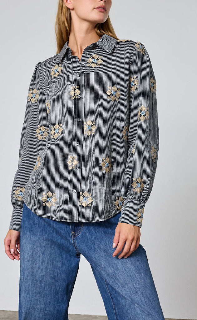 Love & Divine Skjorte - Love919-19 - Black Stripes