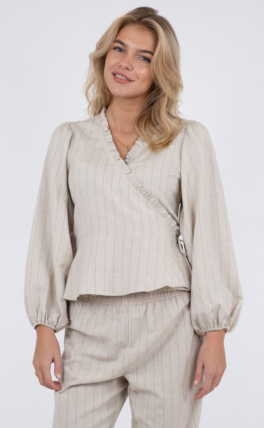 Neo Noir Bluse - Bellia Summer Stripe - Natural