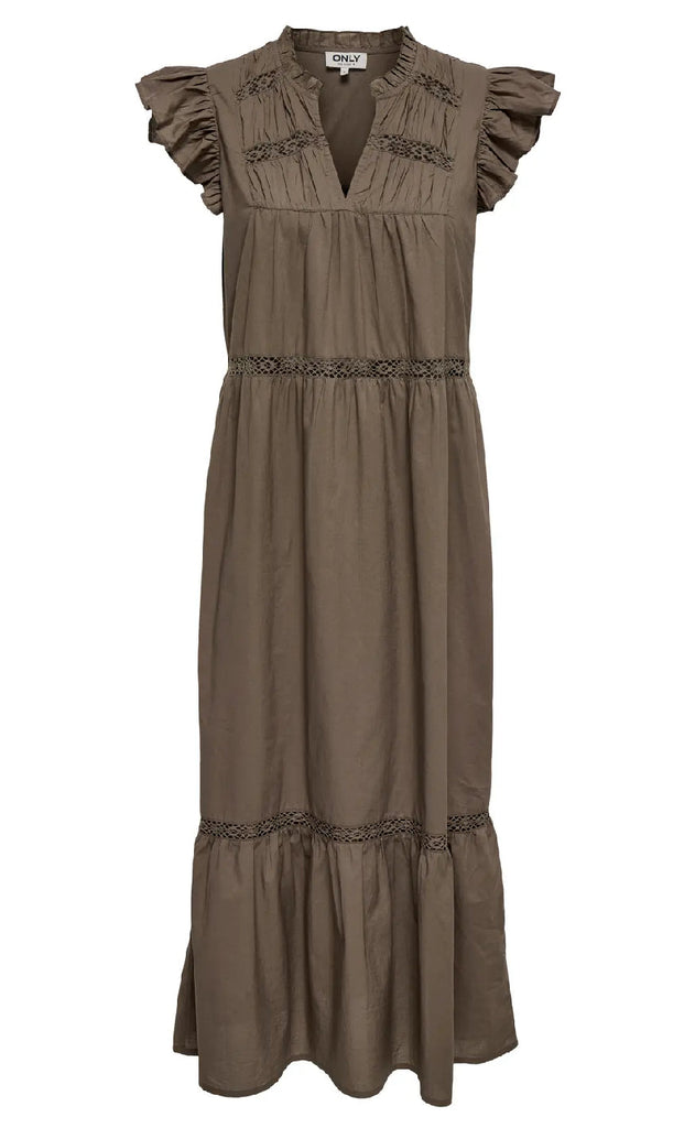 ONLY Kjole - Sunny Capsl Frill - Morel