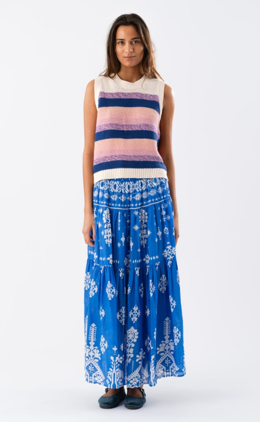 Lollys Laundry Skjørt - Sunset - Blue